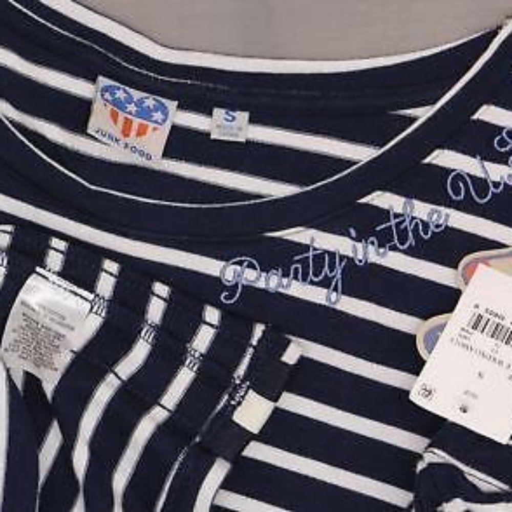 Junk Food Party in the USA Striped T-Shirt Dress - Picture 4 of 4